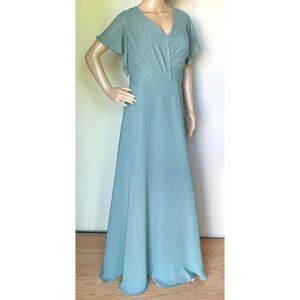 JJs House Formal Dress Gown Size 18W Teal Green Sea Glass Bridesmaid Mom Wedding